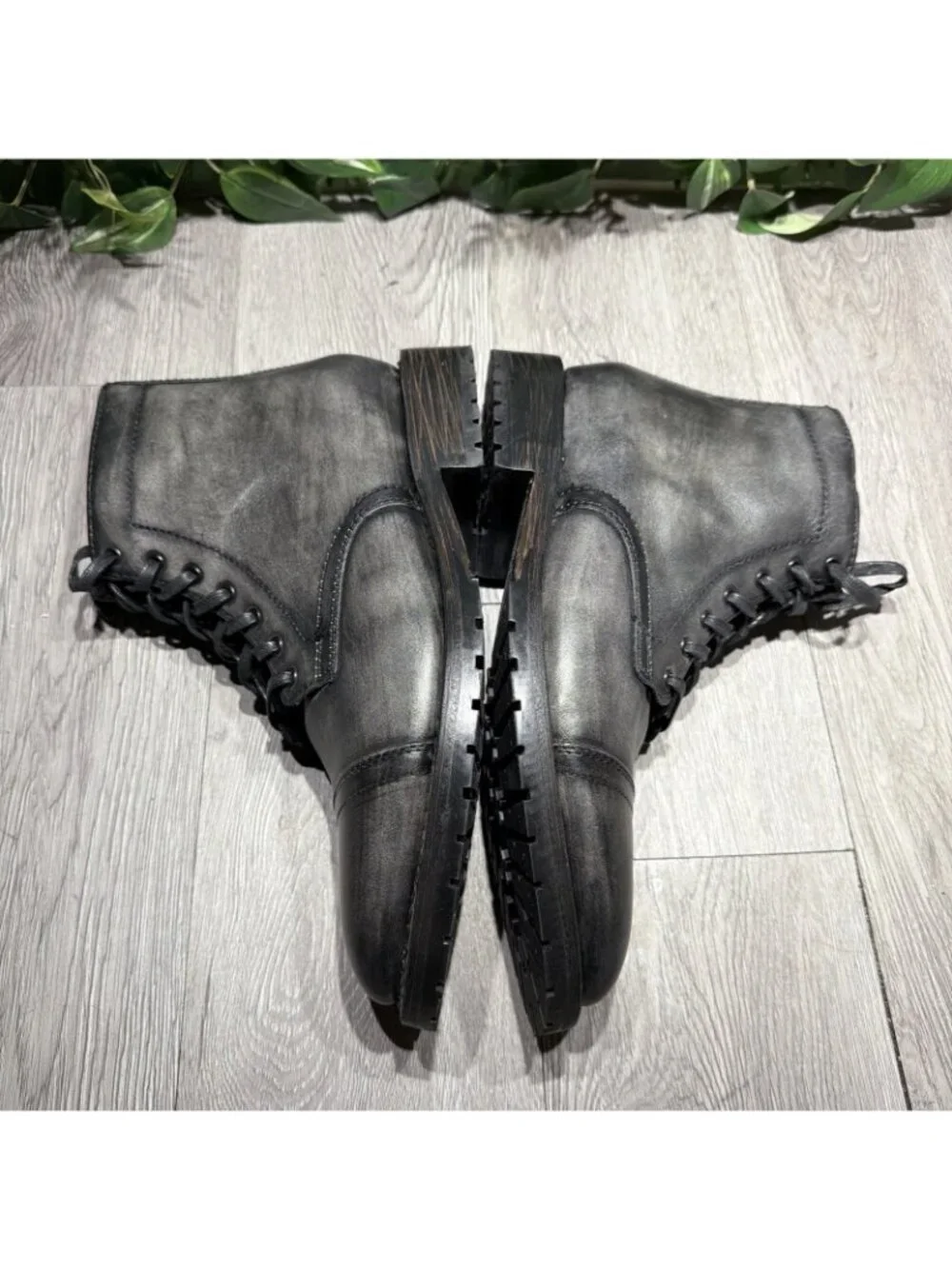 Thursday Boot Company Men’s Captain Distressed Black Lace Zip Up Boot US 11